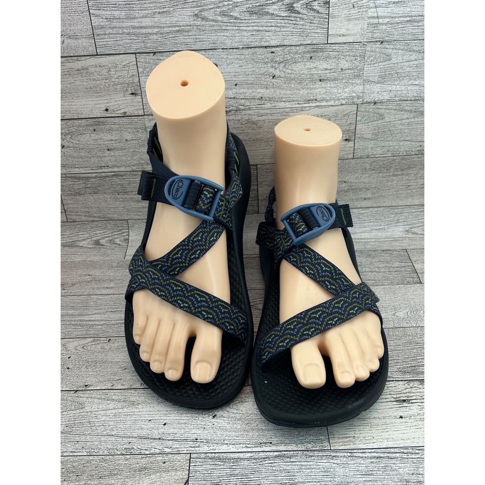 Chaco Z1 Ecotread Women Size 6 Blue Green Geometric Strappy Sandals J180393Z